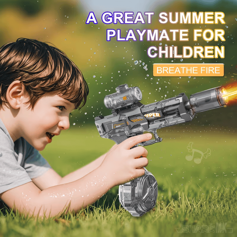 Electric Desert Eagle Water Gun with Flame Light Effect