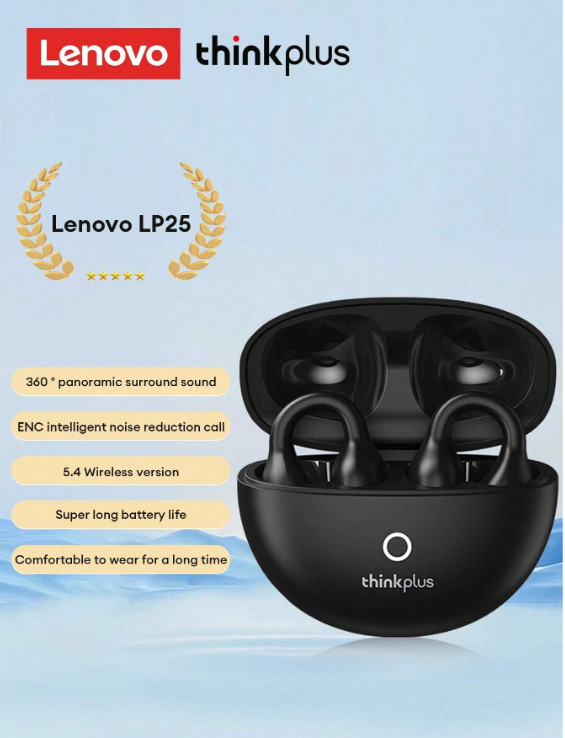 ThinkPlus Wireless Earbuds – Bluetooth Deep Bass, Noise Reduction, Long Battery Life, Touch Control,