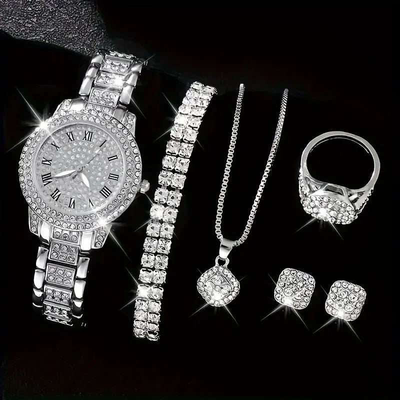 6pcs Luxury Fashion Women'S Jewelry Set