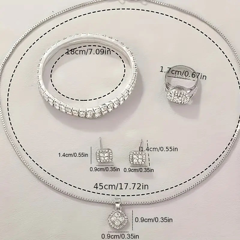 6pcs Luxury Fashion Women'S Jewelry Set